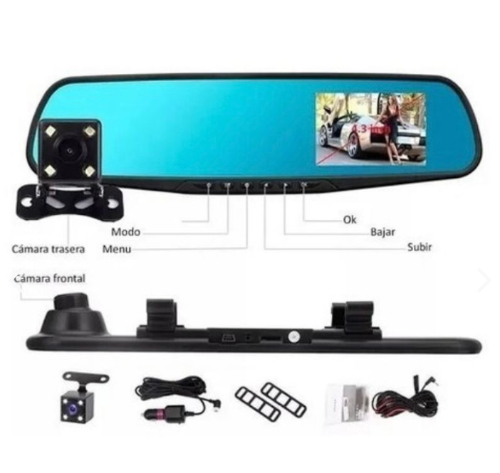 ESPEJO RETROVISOR CON CAMARA 1080HD