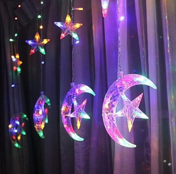 Guirnalda de Luces Estrella y Luna